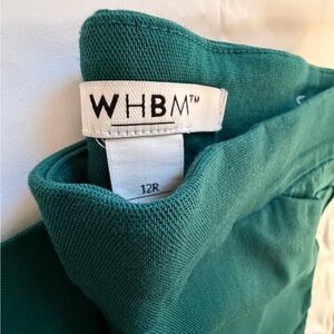 LIKE NEW WHBM - White House Black Market Green Flare Dress Pants